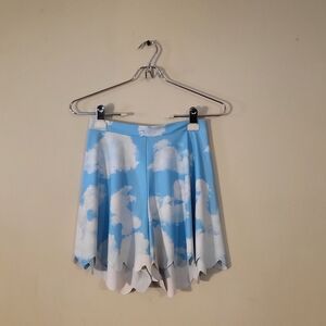 Blackmilk Blue and White Cloud Skorts
